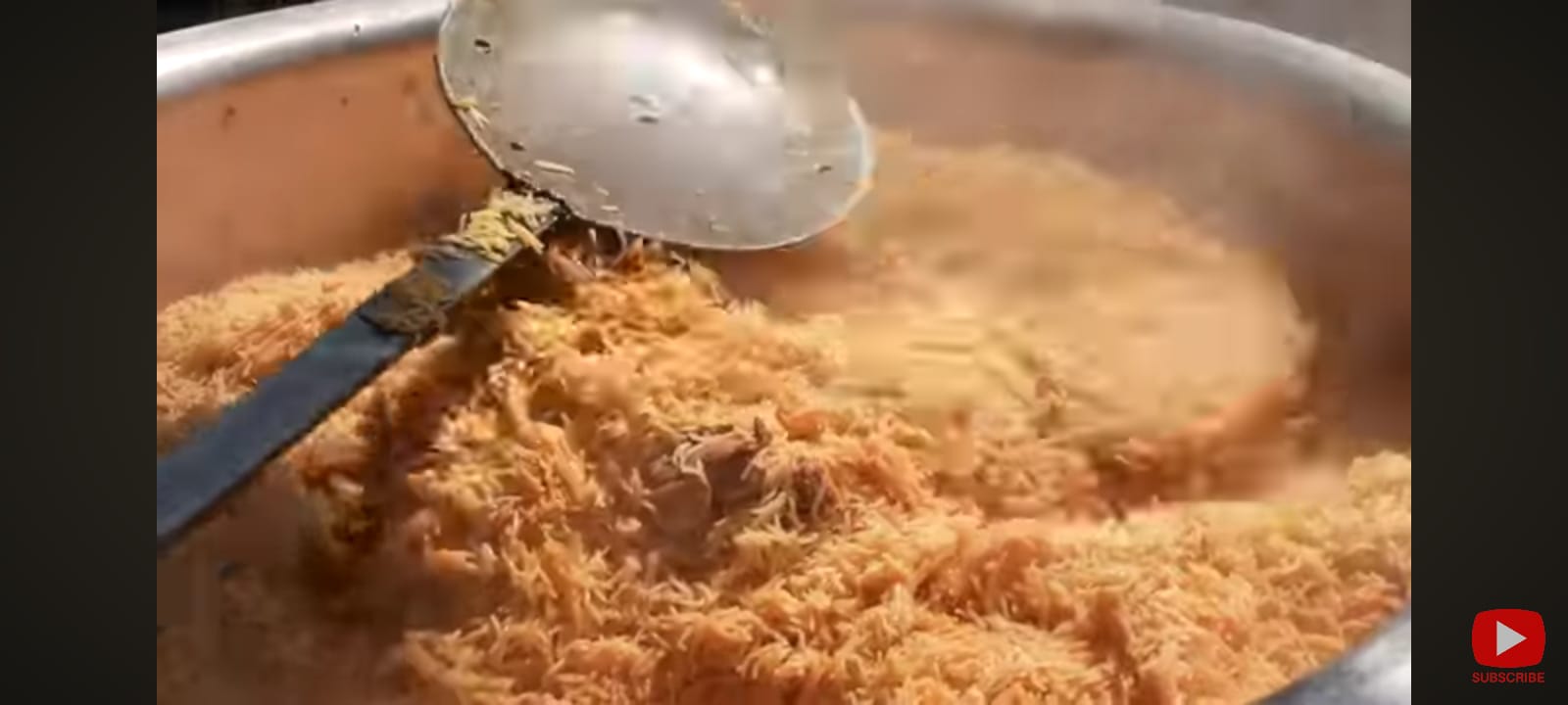 Freshly served Chicken Biryani platter