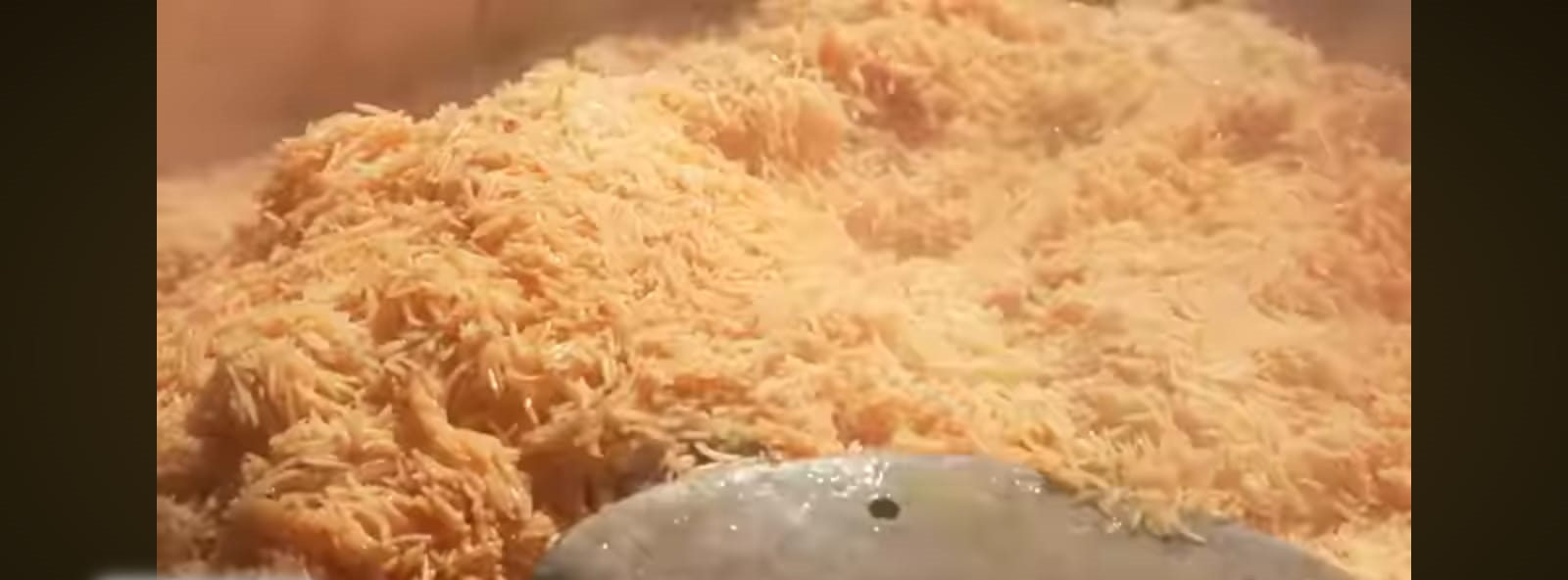 Freshly served Chicken Biryani platter